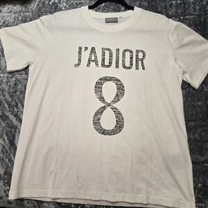 Dior White Tee with Gray Accent